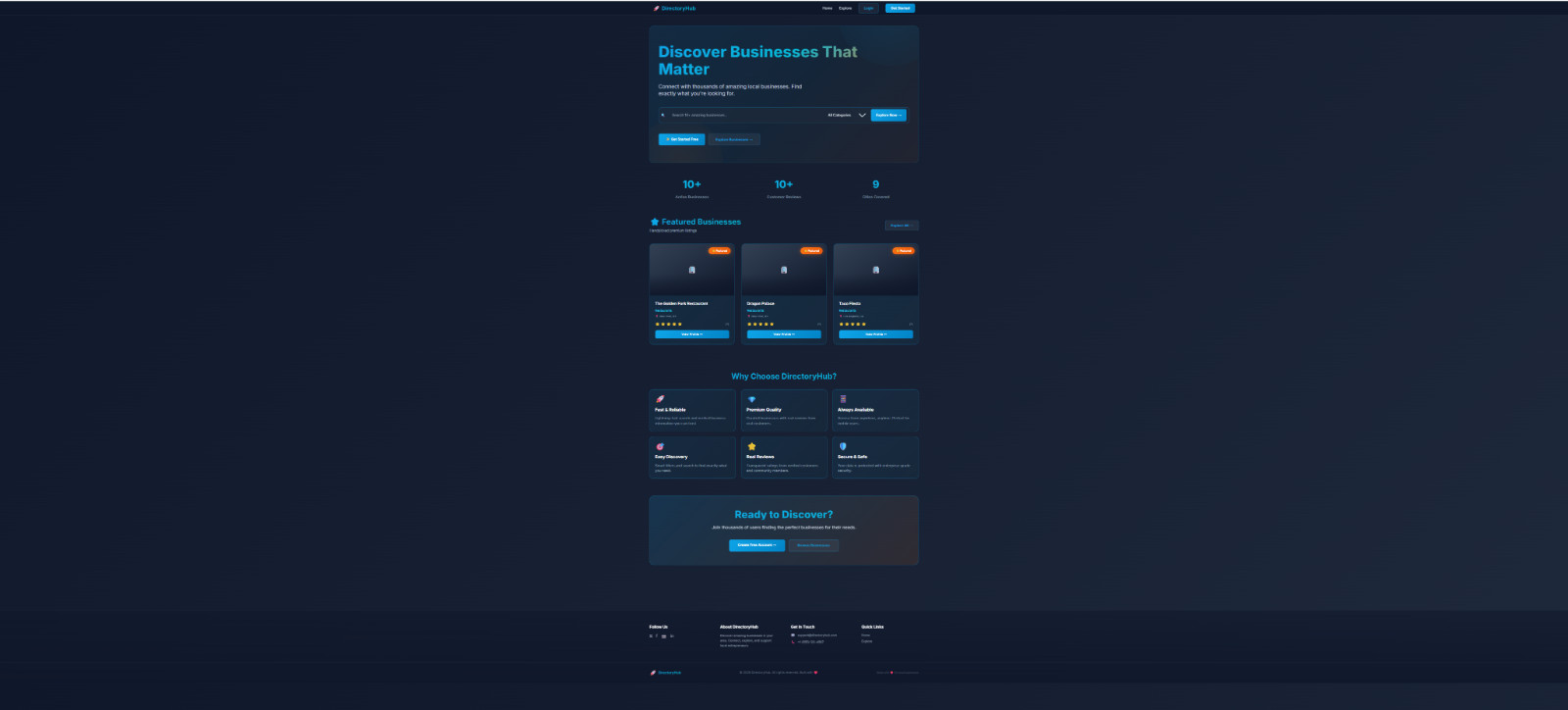 DirectoryHub Business Directory Website PHP Laravel 12 Full Source Code Script