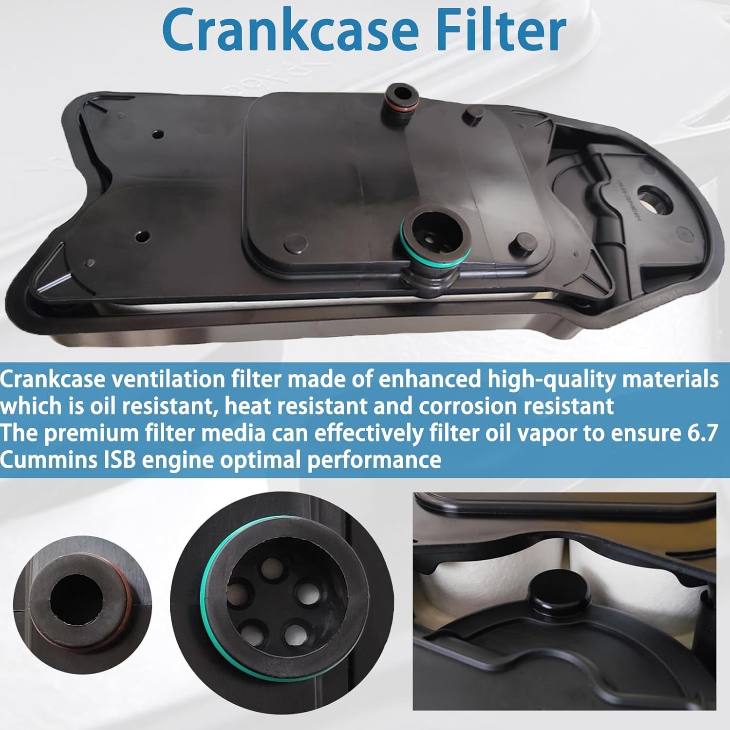 Crankcase Ventilation Filter for 2008-2024 Ram 2500 3500 6.7 Cummins
