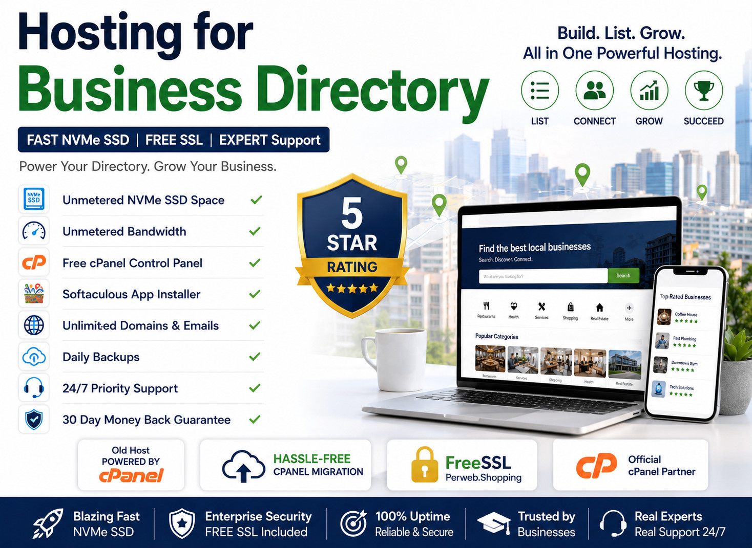 Hosting for Business Directory – 🏢Lightning-Fast SSD, Free SSL | Only $14.99/Yr