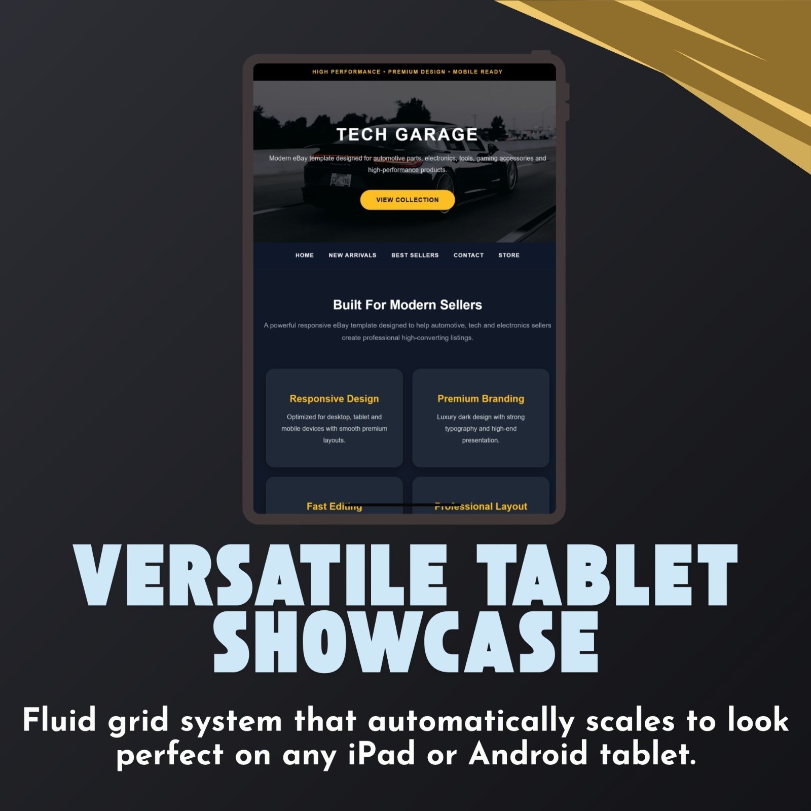 eBay HTML Template Responsive Automotive Tech Electronics Store Design 2026✅
