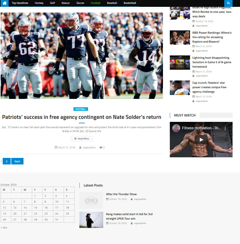 Turnkey Automated sports news Affiliate website Free Hosting / Setup