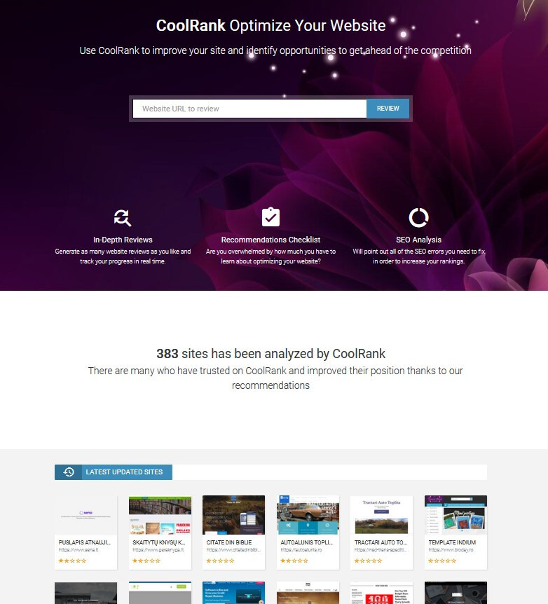 Domain & Website Analysis Website + Free Installation + Hosting