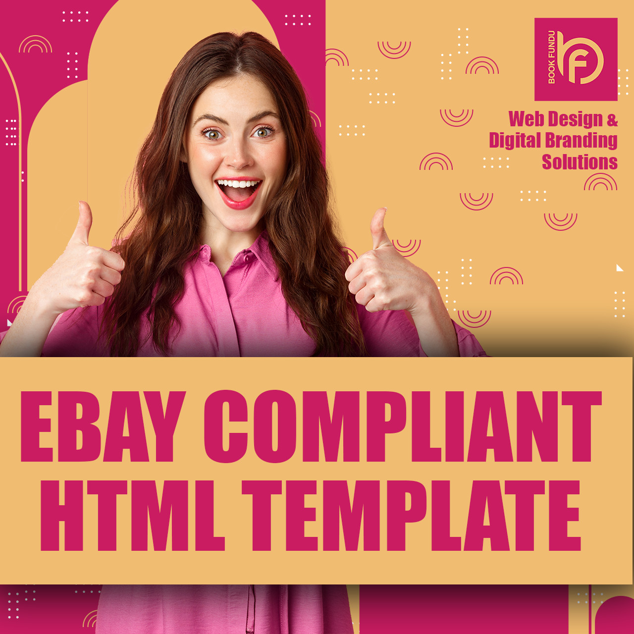 High-End Fashion eBay Template | Custom Storefront & Auction Template Layout