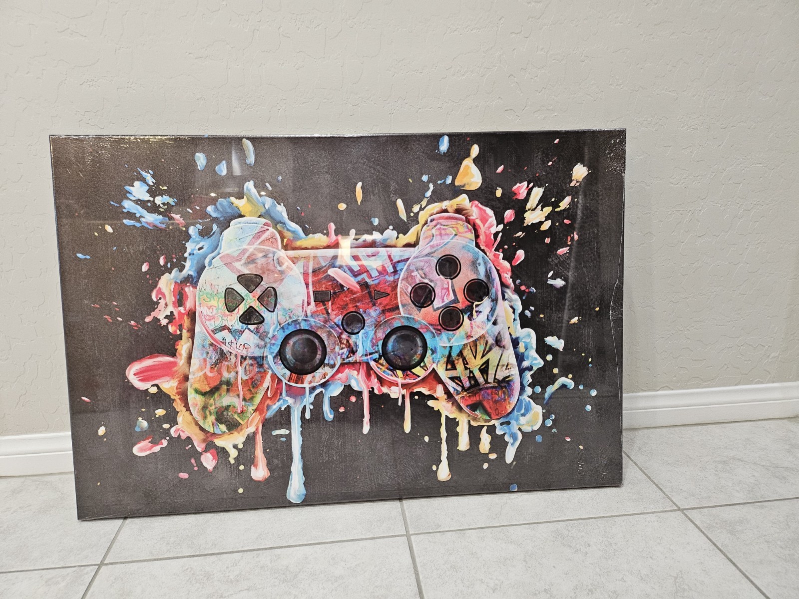 Gamer Wall Decor Painting FRAMED Canvas Print