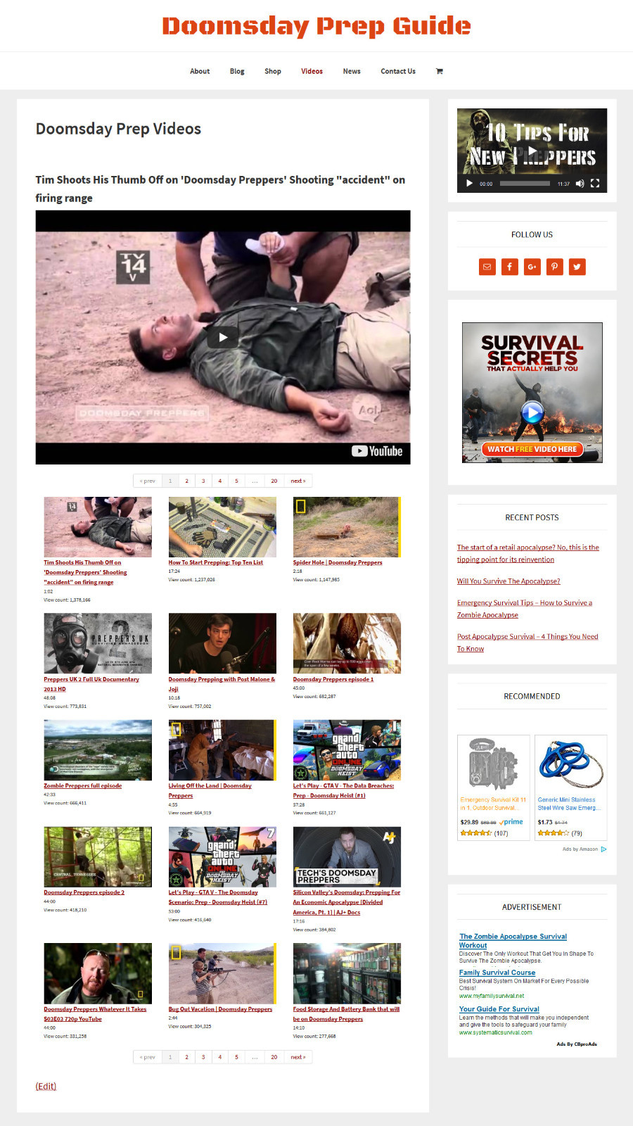 [NEW DESIGN] * DOOMSDAY PREP * store blog website business for sale AUTO CONTENT