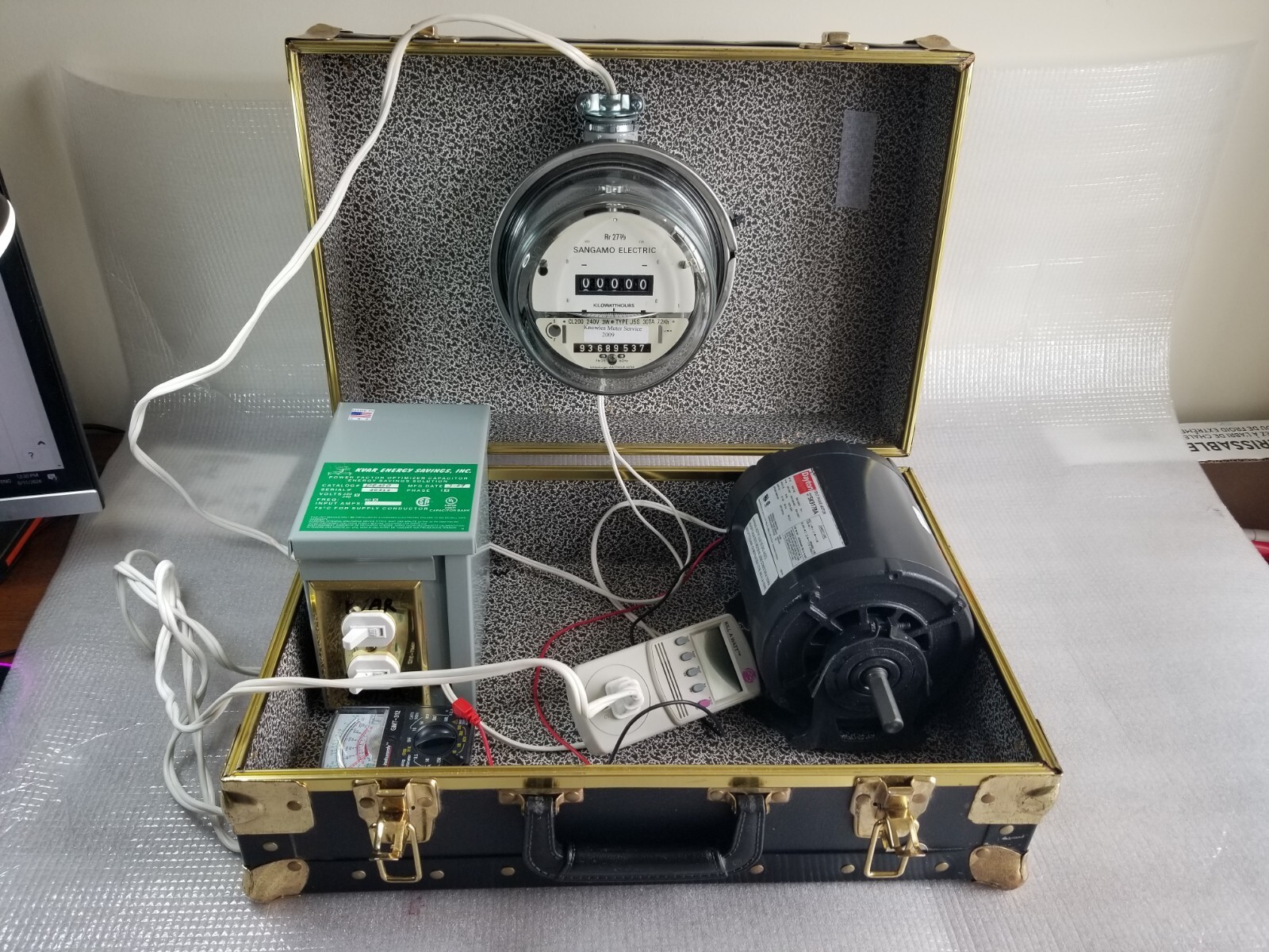 Kvar Demo Energy Savings Electricity Power Saver, TESTED 1/3 Hp Motor