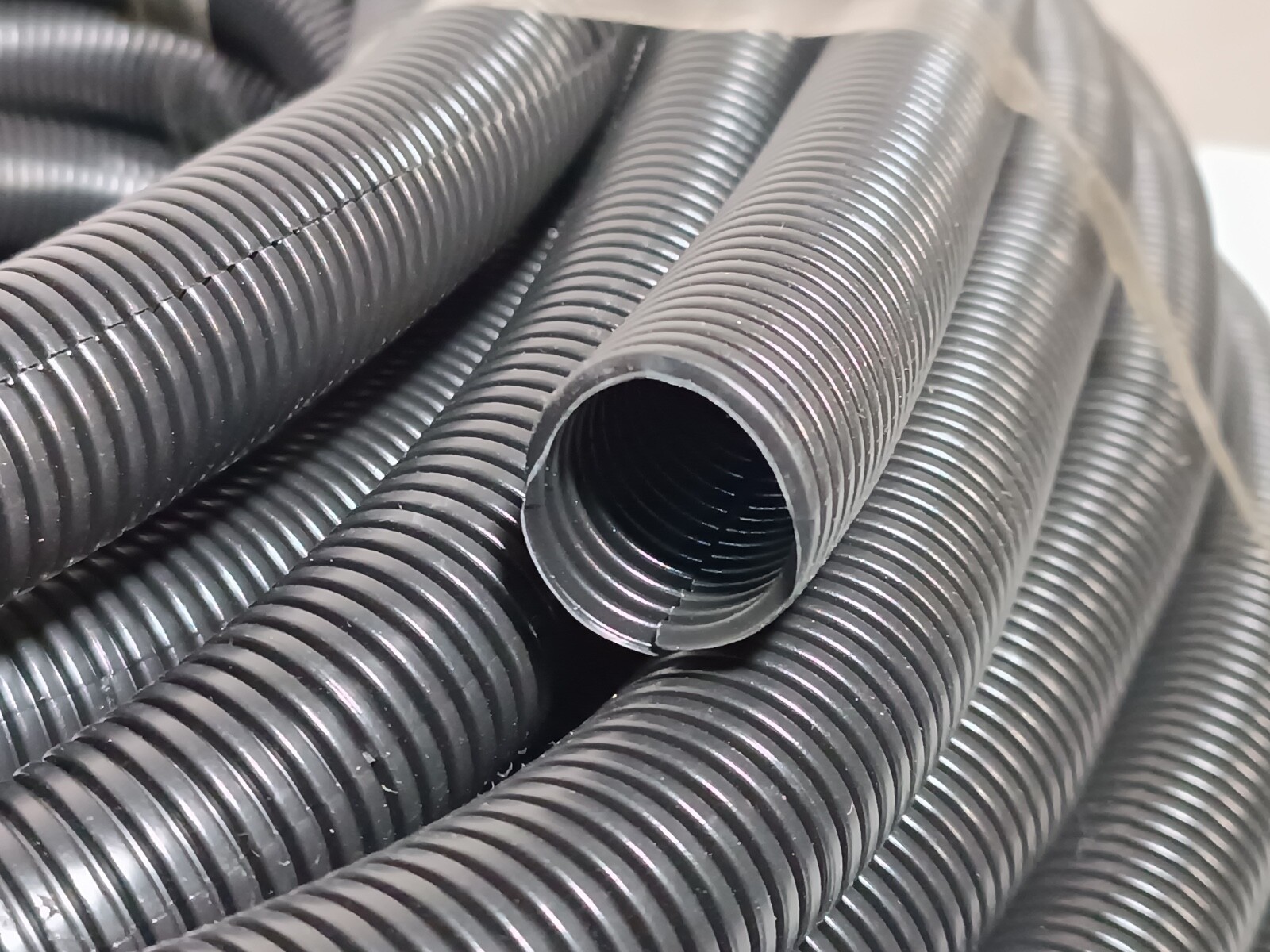 Absolute USA SLT-10 one inch by 100 feet split loom tube, grey, as shown