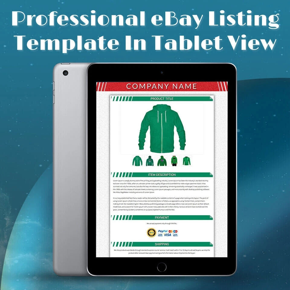 eBay Templates, Auction Mobile Responsive html Templates 2026 Ready for Cloths