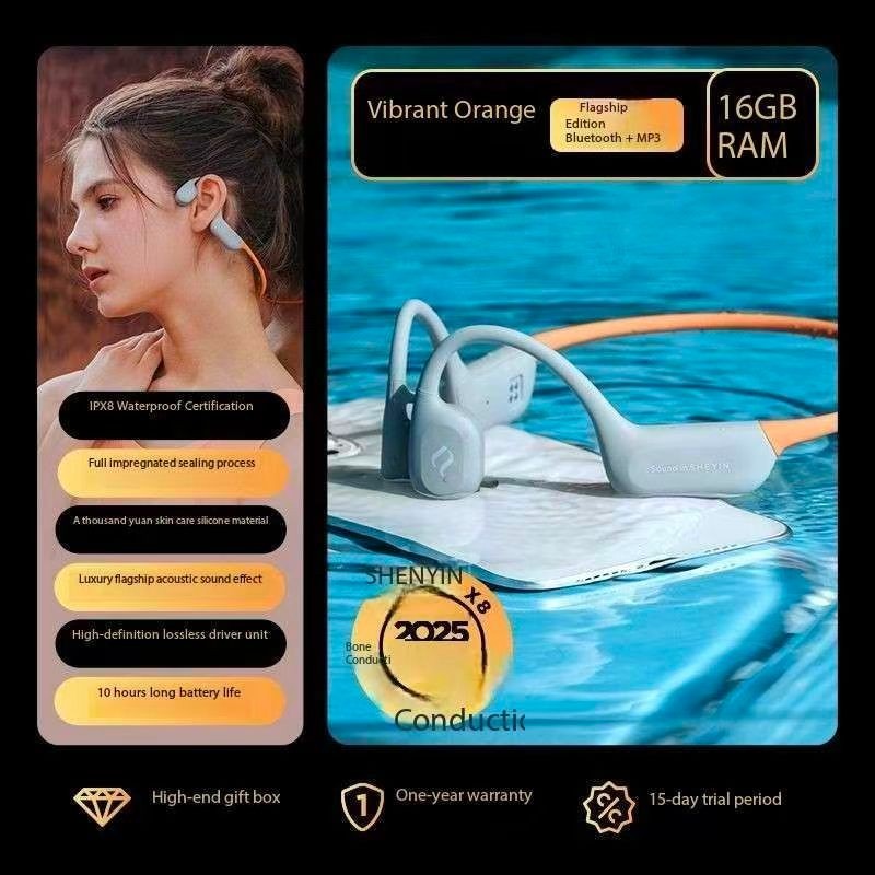 SHEYIN X8 Bone Conduction Bluetooth Headphones with Ultra Long Battery Life