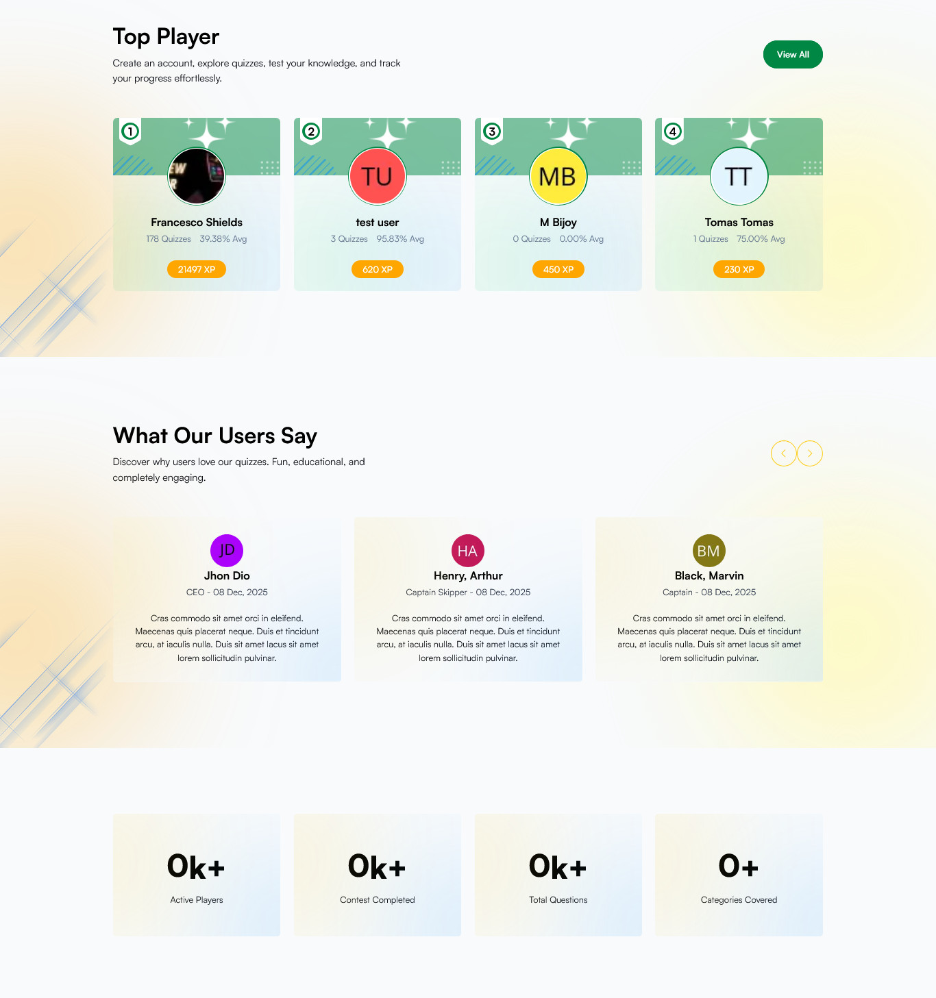QuizGenius – AI Quiz & Trivia Game PHP Platform | Laravel Admin Panel + Next.js