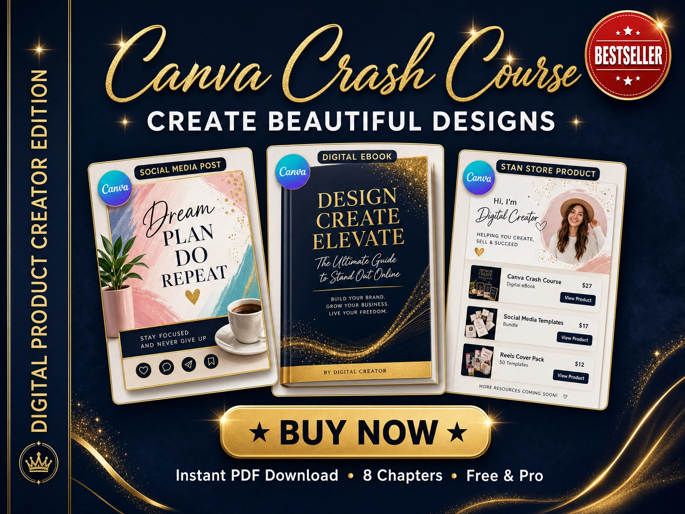 DIGITAL Canva Master Course Editable-Printable