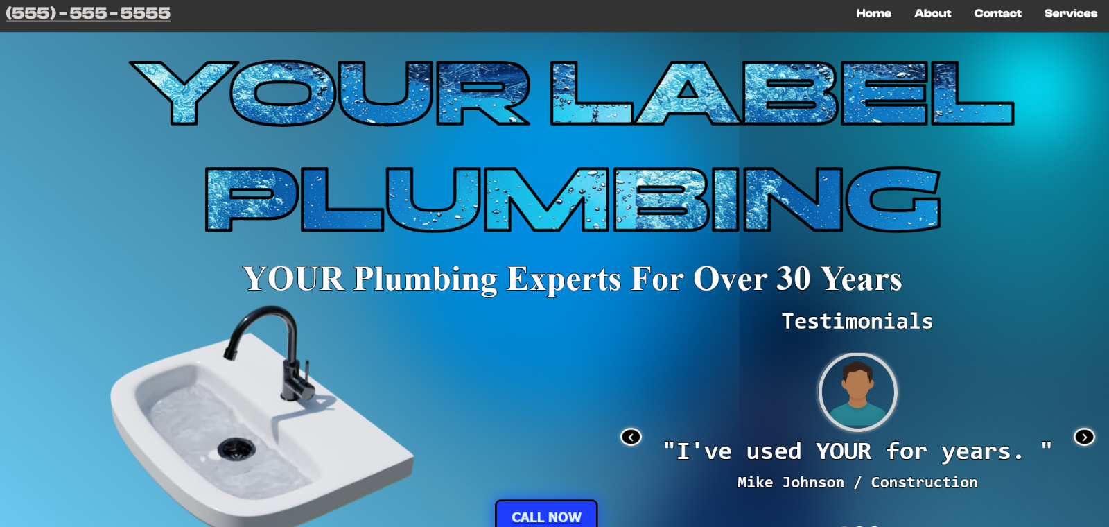 Digital products – Plumbing Company Website Template Source Code