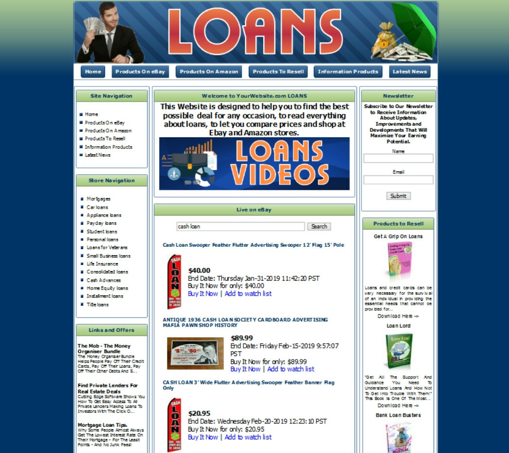 LOANS WEBSITE AMAZON STORE,GOOGLE ADSENSE EARNINGS. MAKE MONEY FROM HOME