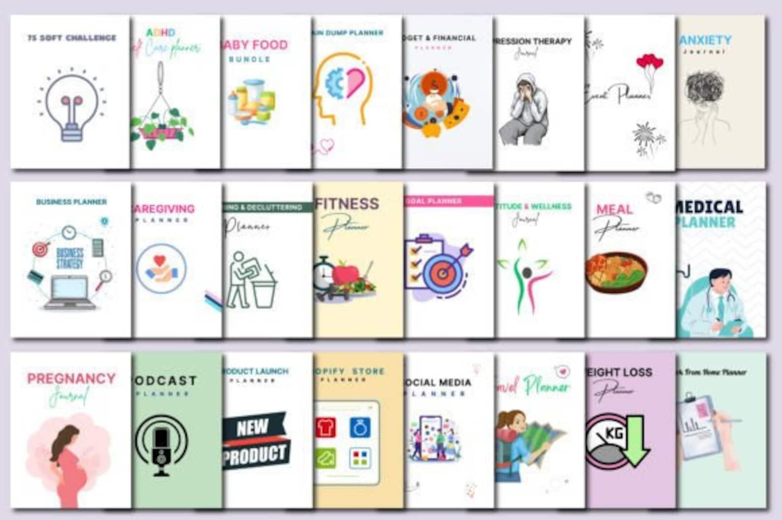 50 Editable Canva Planners Template