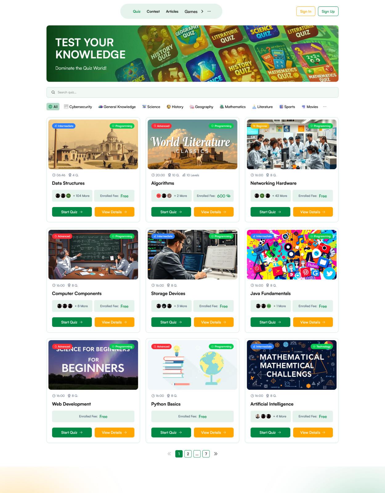 QuizGenius – AI Quiz & Trivia Game PHP Platform | Laravel Admin Panel + Next.js