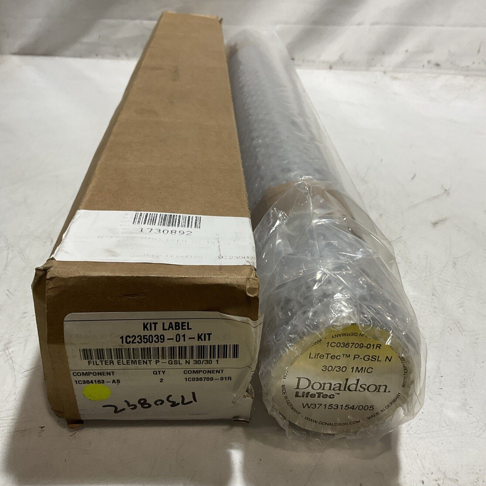 DONALDSON LIFETEC P-GSL N 30/30 1MIC FILTER ELEMENT COMPONENT 30/301MIC E3G
