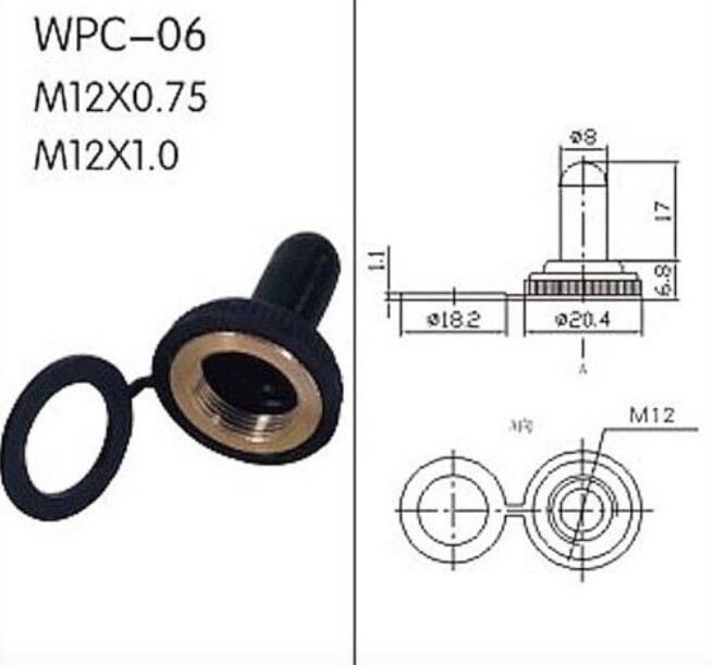 10pc Toggle Switch Heavy Duty 20A/125V DPST On-Off w/Waterproof Boot