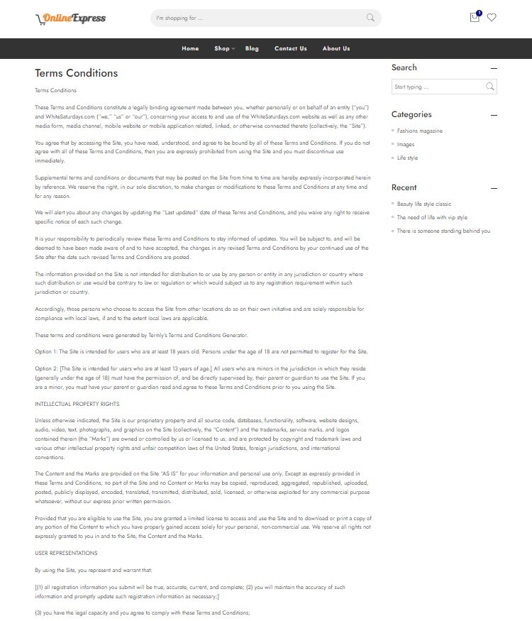 Dropshipping Website Ecommerce Business Affiliate, Free Hosting, Men’s Shirts