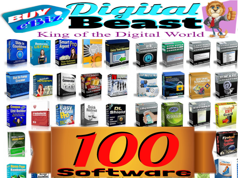 Computer Software Lot 100 Business Building Software w/FREE Month Master Hosting
