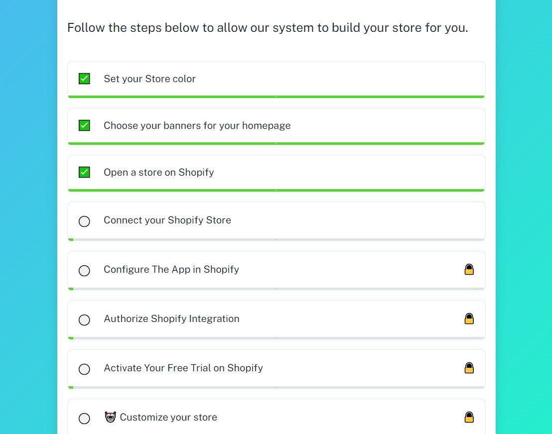 Shopify store completely configured for dropshipping to sale