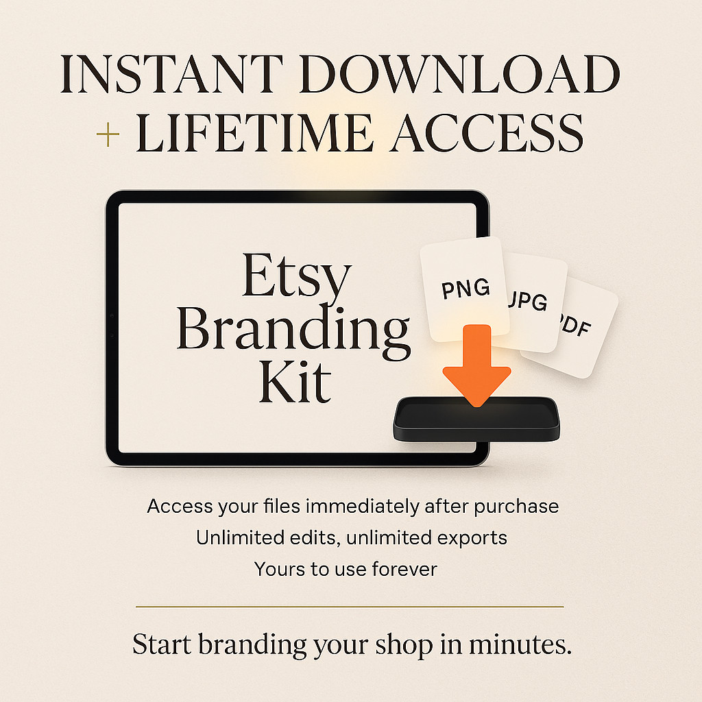 Etsy Seller Branding Kit – Logo, Banner & Product Template Pack