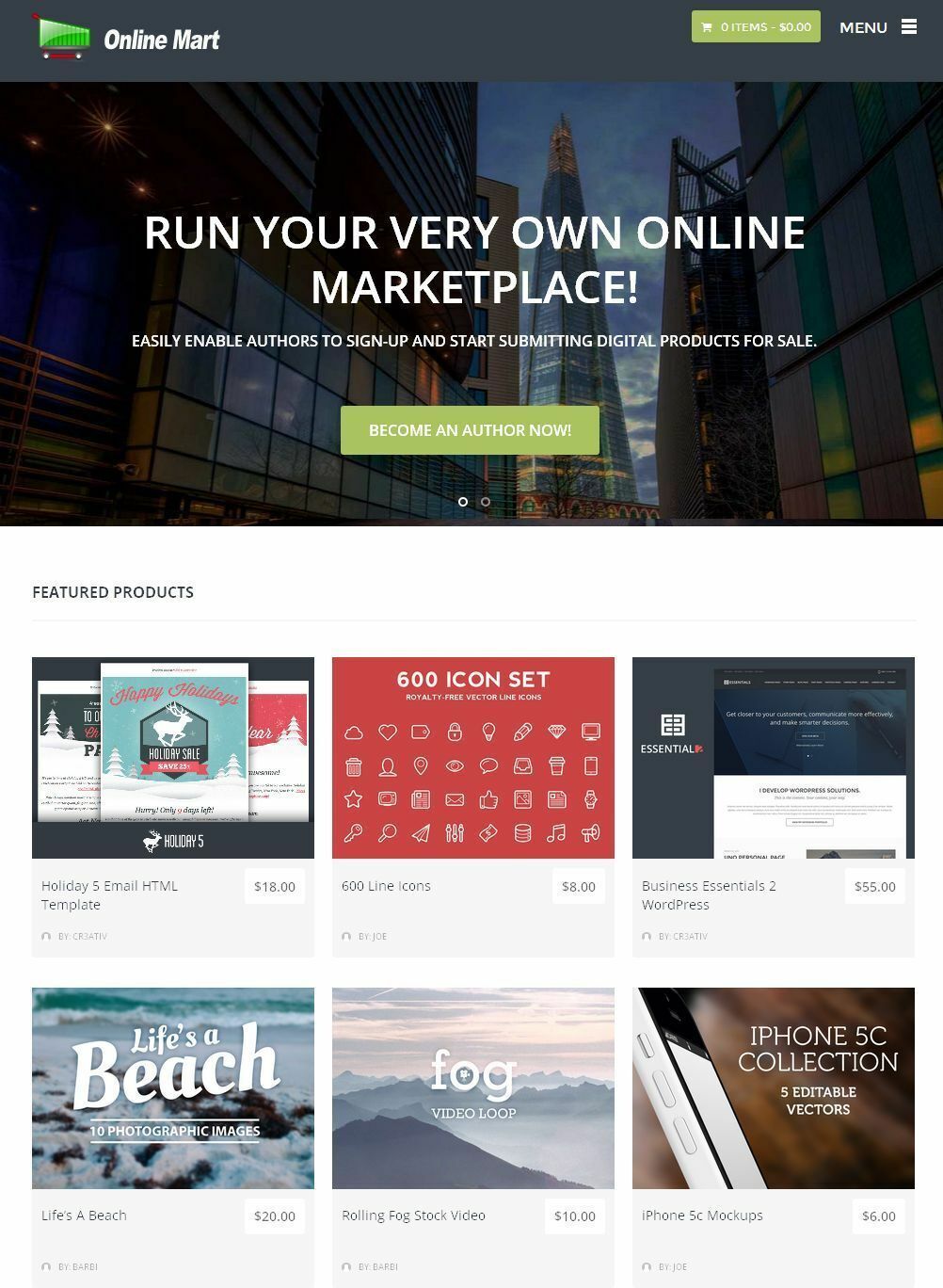 Online Digital Marketplace / Software Store Free Hosting + Installation