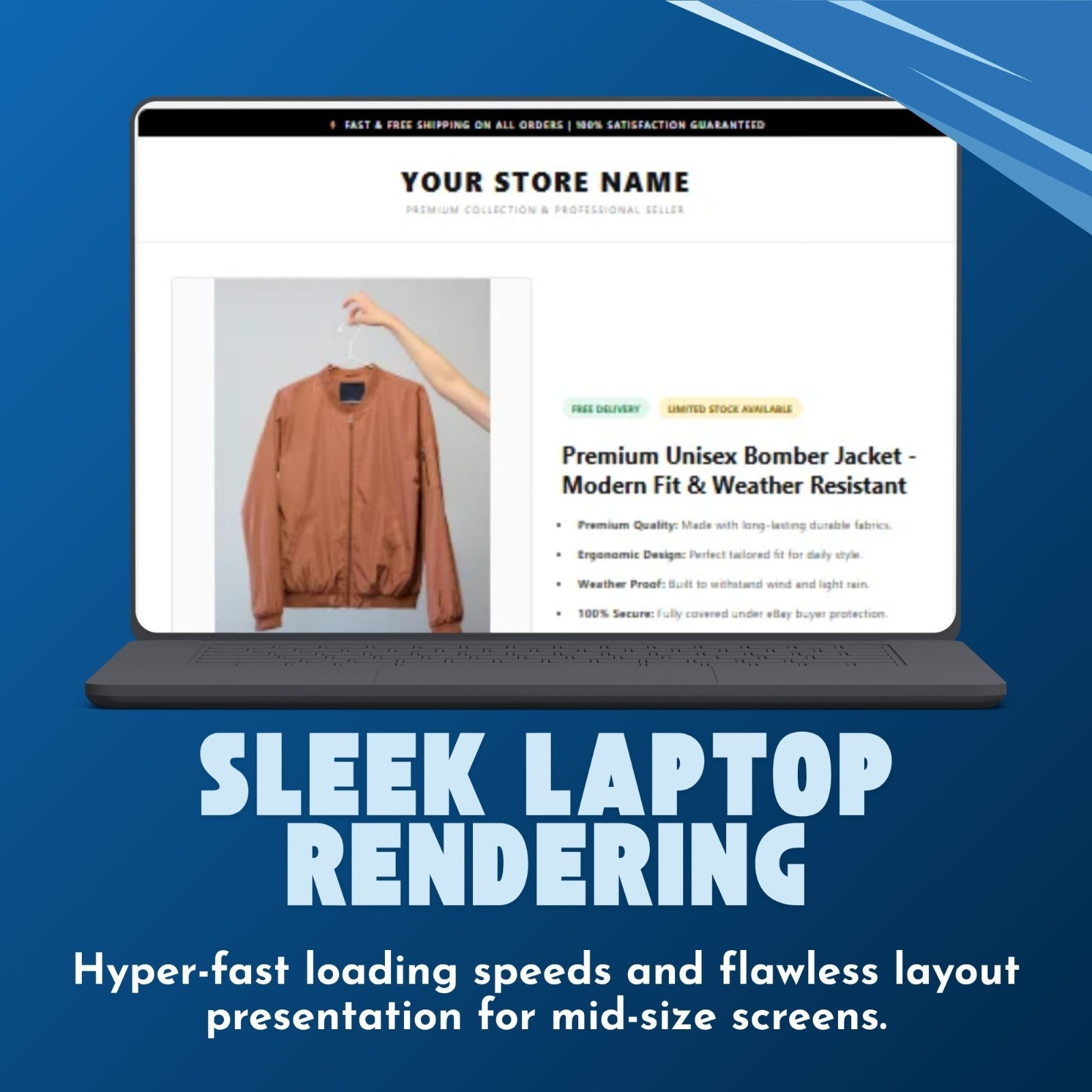eBay Listing Template Professional Responsive Mobile Design HTML 2026