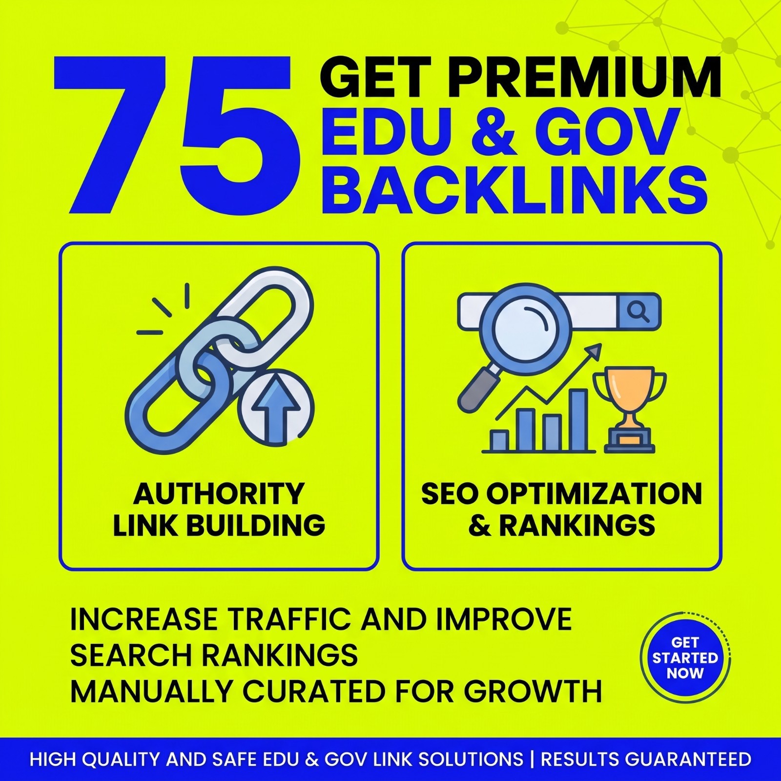 Create High Quality 75 EDU & GOV SEO Backlinks for $65