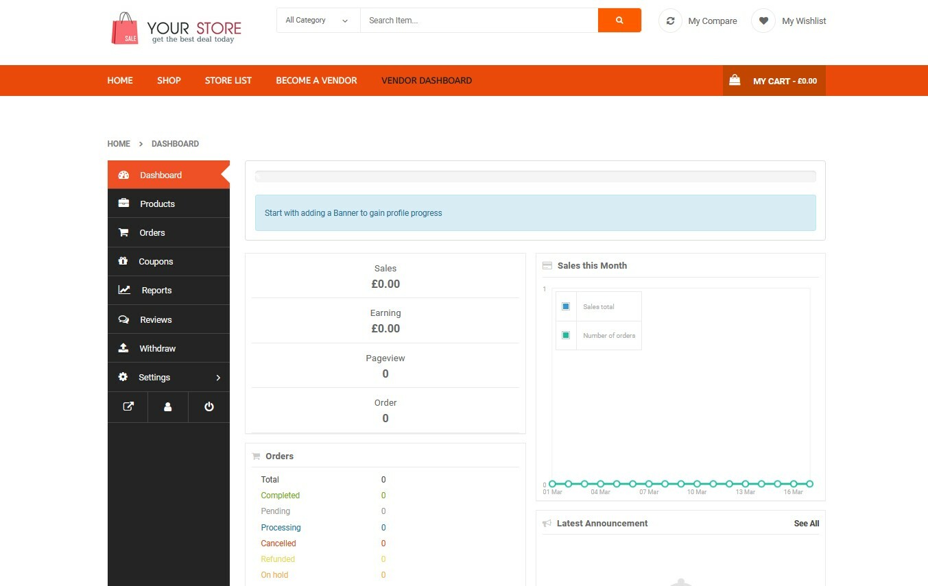 Online Marketplace Multi-Vendors DropShipping Commerce WebSite, Free Hosting