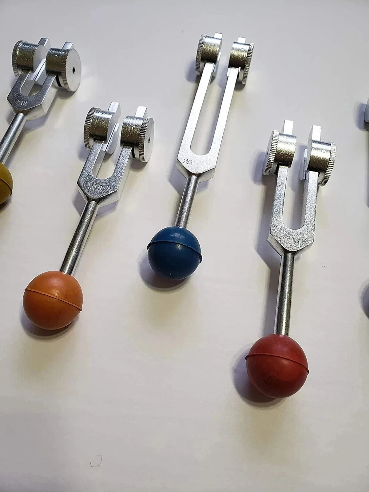 Solfeggio Tuning Forks Set of 9 with Color Removable Balls with FREE SHIPPING
