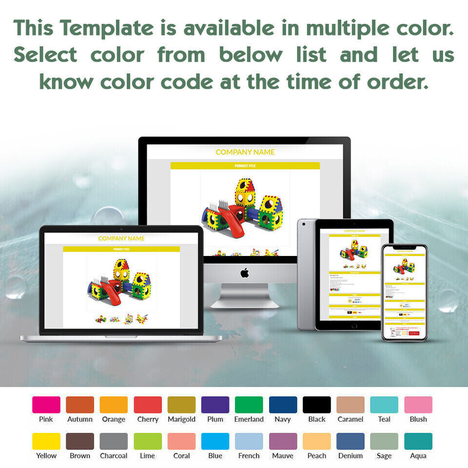 Ebay Listing Template HTML Professional Mobile Responsive Design Universal