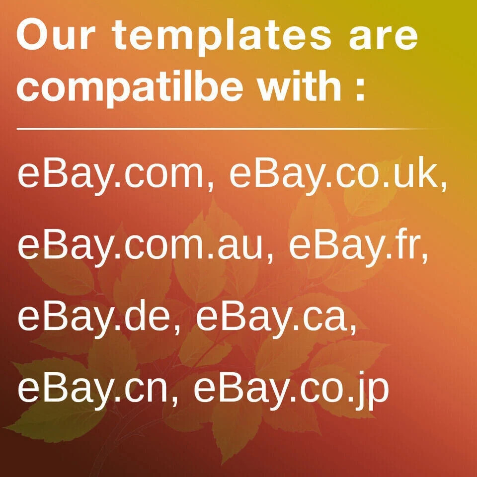 eBay Mobile Responsive eBay Listing Template Auction Template