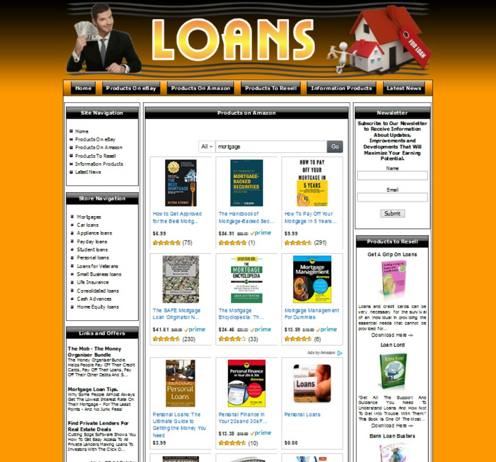 LOANS CREDIT Complete Ready Made Affiliate Website+Amazon Store+Google